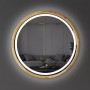 Зеркало Luxury Wood Perfection Slim с LED подсветкой, дуб натуральный, сенсорная кнопка-димер, 750х750мм