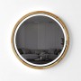 Зеркало Luxury Wood Perfection Slim с LED подсветкой, дуб натуральный, сенсорная кнопка-димер, 750х750мм