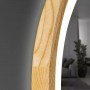 Зеркало Luxury Wood Perfection Slim с LED подсветкой, дуб натуральный, сенсорная кнопка-димер, 750х750мм