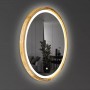 Зеркало Luxury Wood Perfection Slim с LED подсветкой, дуб натуральный, сенсорная кнопка-димер, 750х750мм