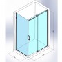 Душевая кабина Devit Art 3.0 SE2340 прямоугольная, раздвижная, 120х80 см, без поддона, стекло прозрачное, профиль хром