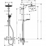 Душевая система Hansgrohe Crometta 27267000 S 240 1jet Showerpipe с термостатом хром