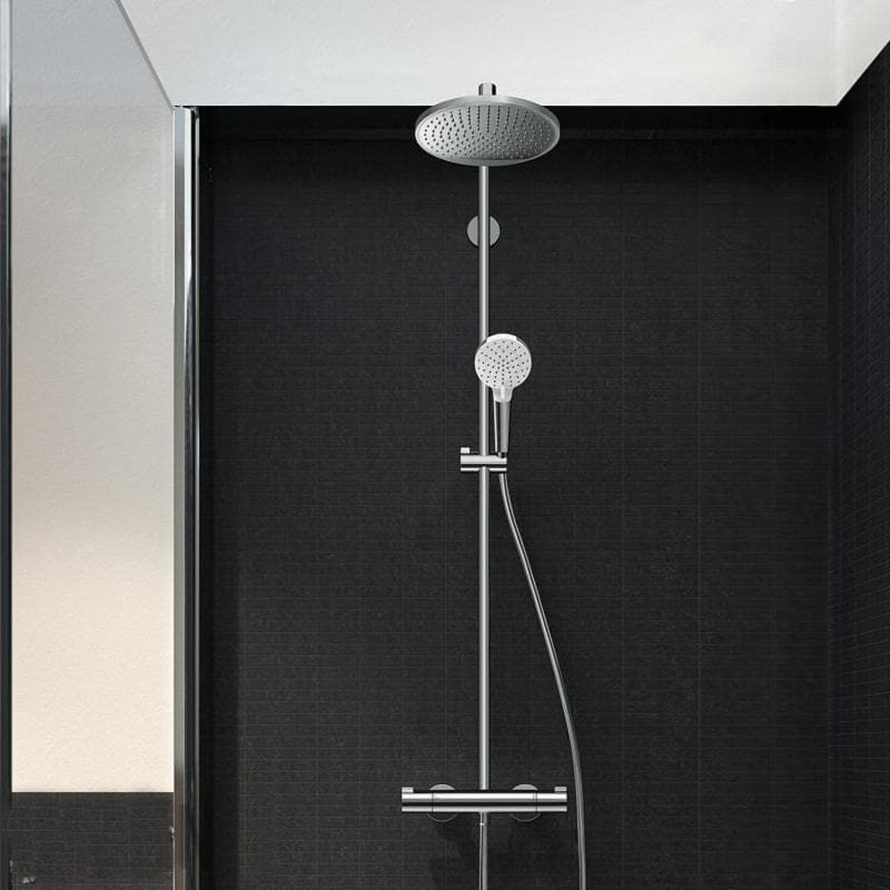 Душевая система Hansgrohe Crometta 27267000 S 240 1jet Showerpipe с термостатом хром