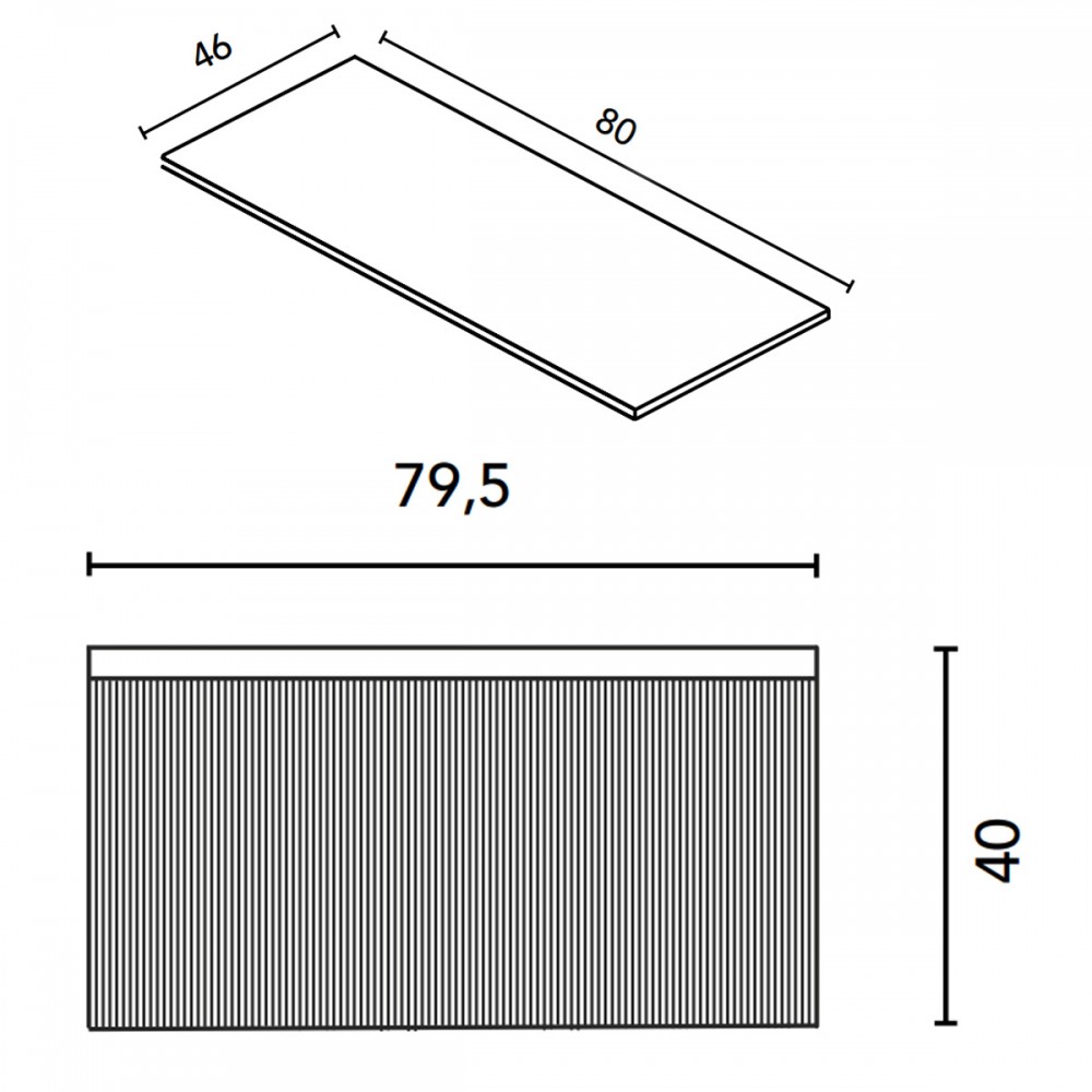 Тумба Royo Vora 131789 80 см подвесная со столешницей 131799 Walnut Note (грецкий орех)