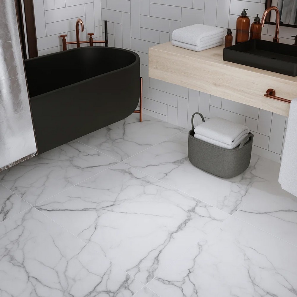 Керамогранит Golden Tile Calacatta Extra Белая Матовая Н90587 60x60 см