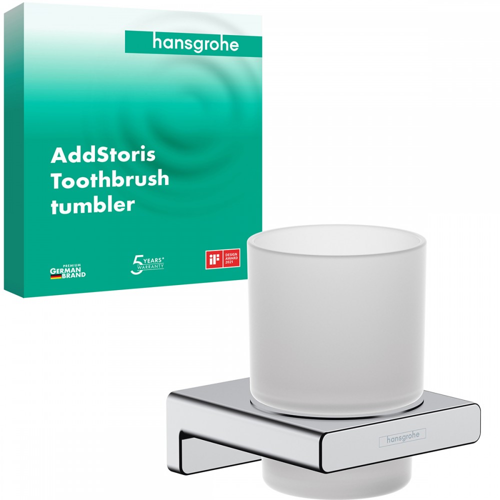 Стакан Hansgrohe AddStoris 41749000 с держателем хром