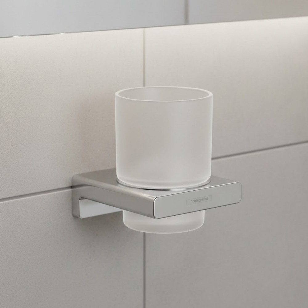 Стакан Hansgrohe AddStoris 41749000 с держателем хром
