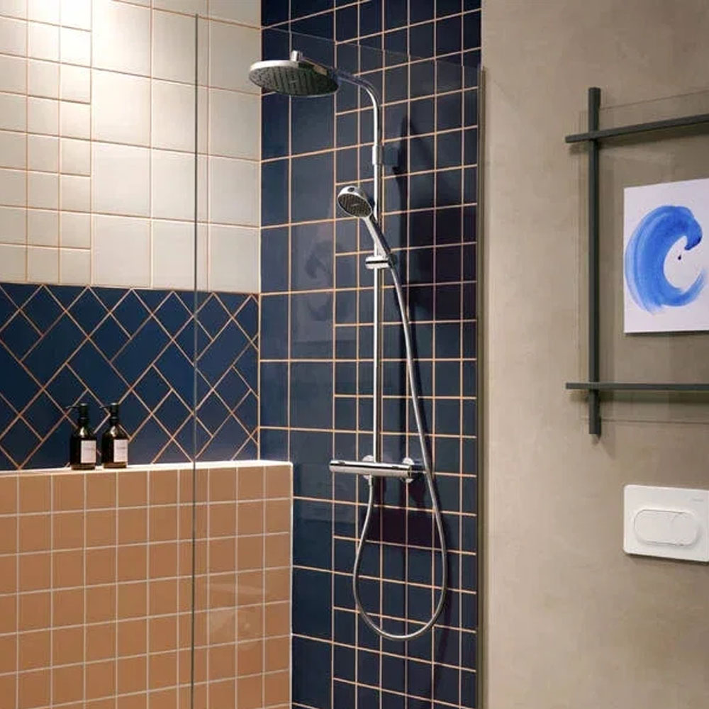 Душевая система Hansgrohe Activera S 240 1jet EcoSmart 28871000, с термостатом Ecostat Fine, хром