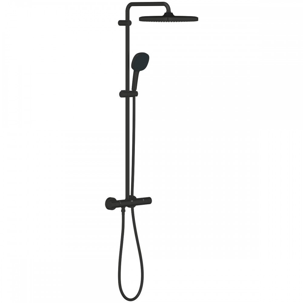 Душевая система Grohe Tempesta System 250 Cube 266892431 с термостатом, черный матовый