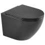 Подвесной унитаз Devit Flow DFL0460111MB 490?365?370 мм с крышкой soft-close, матовый черный
