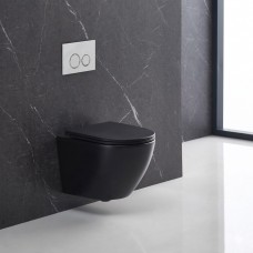 Унітаз підвісний Devit Flow DFL0460111MB 490х365х370mm з кришкою soft-close, матовий чорний