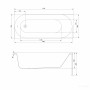 Ванна акриловая Cersanit Octavia 170x70 см с ножками PW01