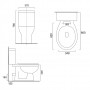 Унитаз-компакт Primera Carlos PC001C010W с крышкой soft-close, белый
