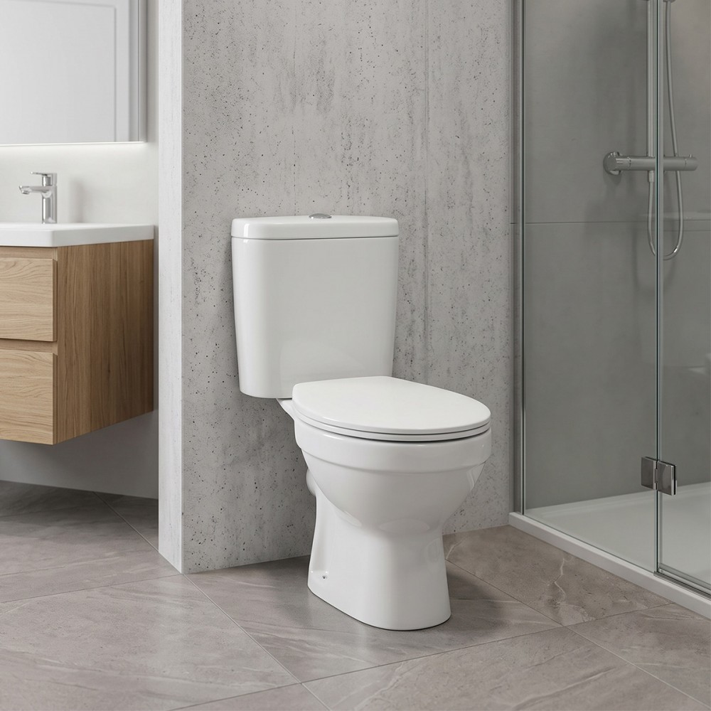 Унитаз-компакт Primera Carlos PC001C010W с крышкой soft-close, белый
