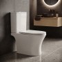 Унитаз-компакт Hes Aruba HAR650R безободковый с крышкой белый