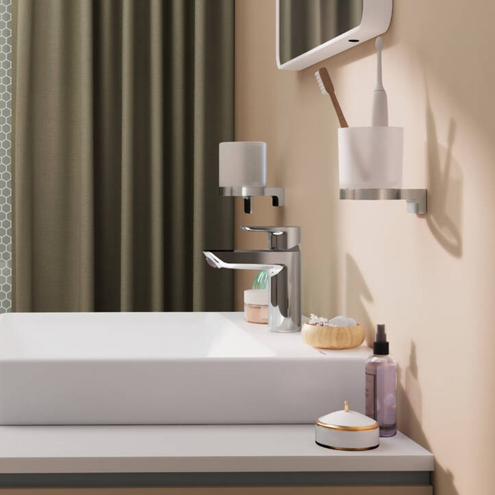 Стакан для зубных щеток Hansgrohe AddStoris S 41769000 с держателем, хром