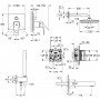 Душевая система скрытого монтажа Grohe Eurocube Tempesta Cube 250 UA26417SC2 на 3 потребителя