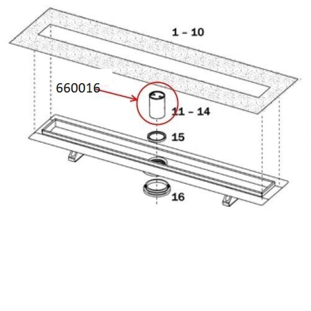 Мембранный гидрозатвор для сифонов TECE Drainline 660016, 650000