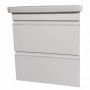 Тумба Devit Frame 753055W 55 см с раковиной и сифоном, белая глянцевая