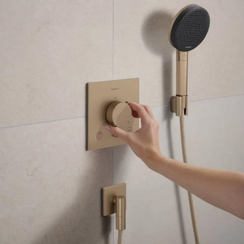 Ручной душ Hansgrohe Raindance Alive Select S, 24511140 EcoSmart, бронза