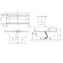 Квариловая ванна Villeroy&Boch Squaro uBQ170SQE2DV-01 170х75см