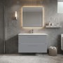 Тумба Creavit E10 E10.LD085.2CK.GRI консольная серый с раковиной Erine 85 см