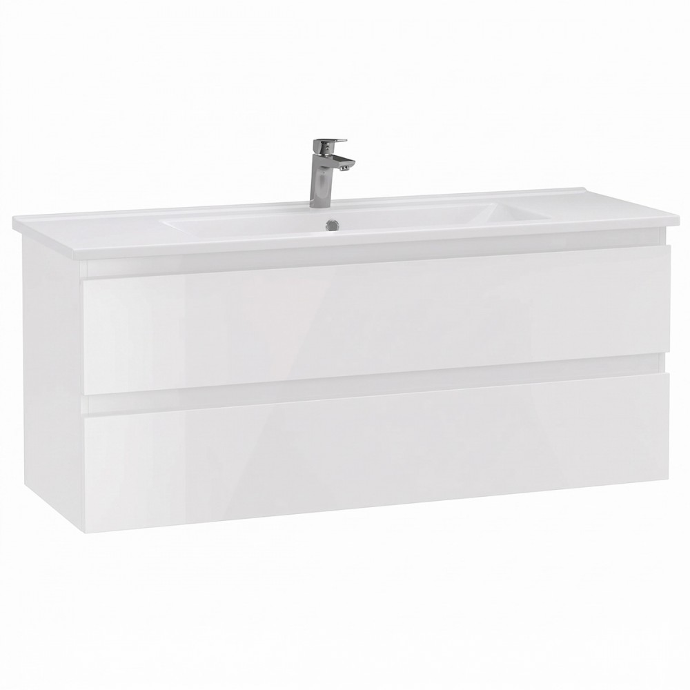 Тумба Creavit Alinda AD0120.10.PB 120 см с раковиной SU120, белый