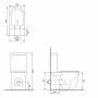 Унитаз-компакт 931 Cersanit Remo Pro Oval Tornado 011 ( CCKZ1016890001 / K3030-001 ) безободковый, сиденье SLIM, белый глянец