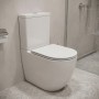 Унитаз-компакт 931 Cersanit Remo Pro Oval Tornado 011 ( CCKZ1016890001 / K3030-001 ) безободковый, сиденье SLIM, белый глянец