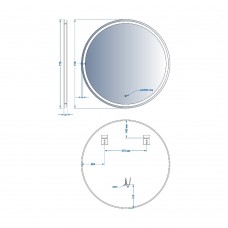 Зеркало Devit AllRound 5501080 круглое с подсветкой LED и тачсенсором 778x778 мм Зеркало Devit AllRound 5501080 круглое с подсветкой LED и тачсенсором 778x778 мм