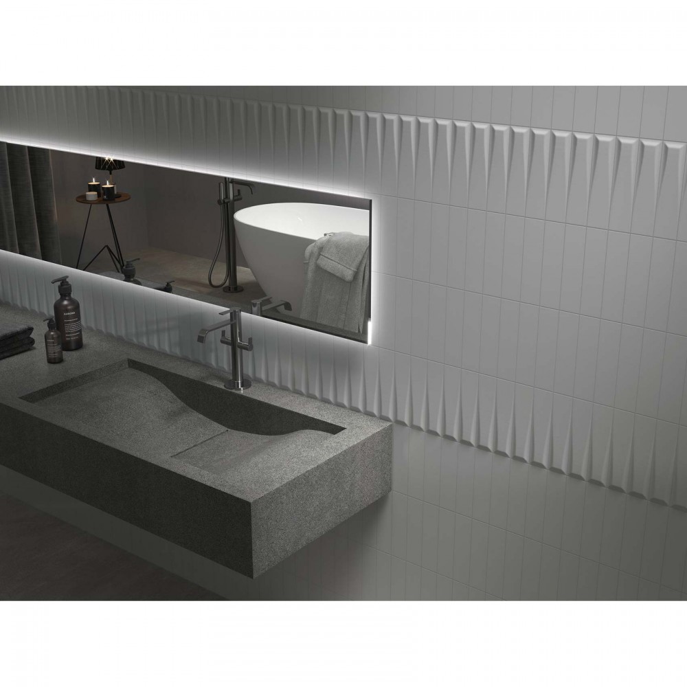 Плитка Ape Ceramica Three-D Flat Snow 5x20 см