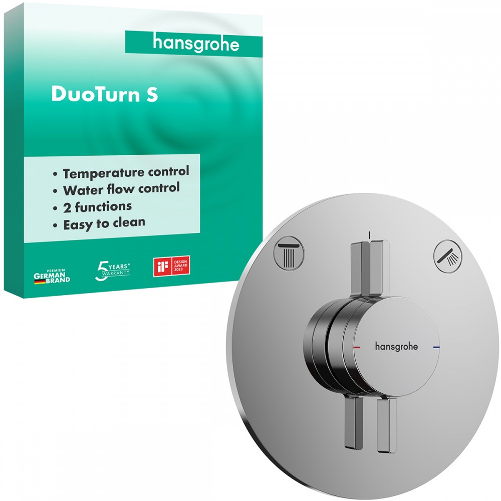 Смеситель скрытого монтажа для душа Hansgrohe DuoTurn S 75418000 на 2 потребителя