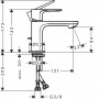 Смеситель для раковины Hansgrohe Rebris S CoolStart EcoSmart 72586000 хром