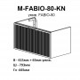 Тумба Аква Родос Fabio 30968 консольная белый мат с раковиной Fabio 80 см