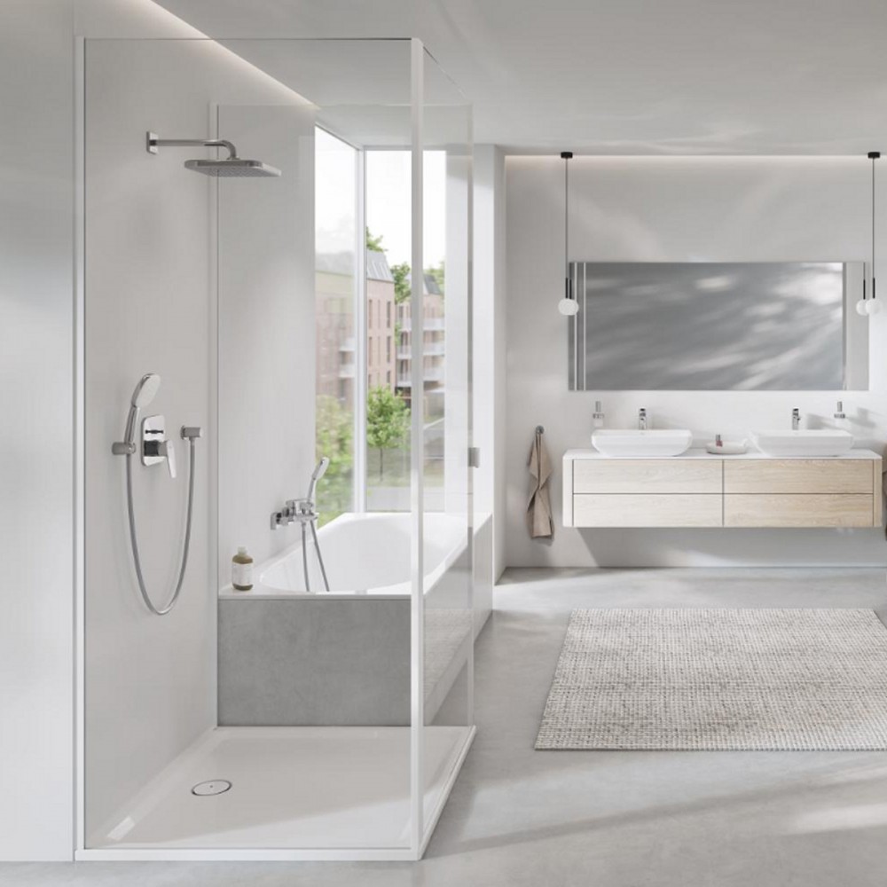 Смеситель скрытого монтажа для душа Grohe Cubeo 1017780000 с переключателем на 2 положения, хром