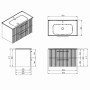 Тумба Creavit E10 E10.LD085.2CK.BYZ консольная белая с раковиной Erine 85 см
