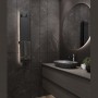 Радиатор электрический Deweit Whole Wall 2.0, с держателем для полотенец и халатов, Led-подсветка, цвет черный мат