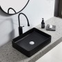 Раковина прямоугольная Devit Flow square DFL2170100MB 510х405х110 мм для установки на столешницу, черная матовая