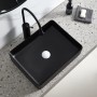 Раковина прямоугольная Devit Flow square DFL2170100MB 510х405х110 мм для установки на столешницу, черная матовая
