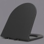 Крышка для унитаза Devit Flow DFL0460111MB с механизмом soft-close, матовый черный