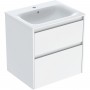 Тумба Geberit Selnova Square 504.138.01.1 подвесная, цвет белый с шелковисто-глянцевым покрытием, с раковиной slim rim 60 см