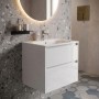 Тумба Geberit Selnova Square 504.138.01.1 подвесная, цвет белый с шелковисто-глянцевым покрытием, с раковиной slim rim 60 см