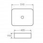 Раковина прямоугольная Devit Flow square  DFL2170100W 510х405х110 мм, для установки на столешницу, белая