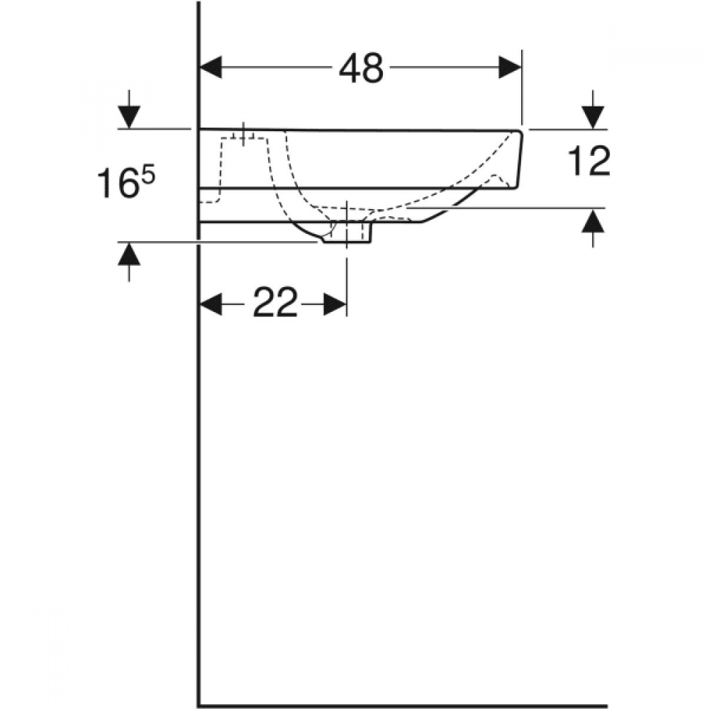 Раковина Geberit Smyle Square 500.223.01.1 120 см двойная