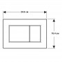 Клавиша смыва Geberit Sigma01 square 115.660.JQ.1 хром матовый