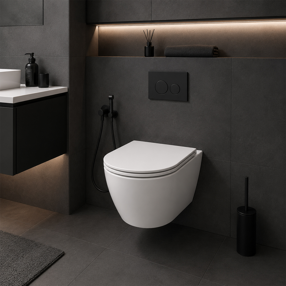 Унитаз подвесной Devit Aero 3810830 безободковый с крышкой soft-close, Vortex Flush, белый глянец