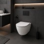Унитаз подвесной Devit Aero 3810830 безободковый с крышкой soft-close, Vortex Flush, белый глянец
