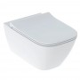 Унитаз подвесной Geberit Smyle Square 500.685.01.1 Rimfree, с сиденьем Soft Close (Sandwich)