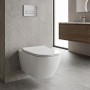 Унитаз подвесной Geberit Smyle Square 500.685.01.1 Rimfree, с сиденьем Soft Close (Sandwich)