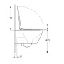 Унитаз подвесной Geberit Smyle Square 500.685.01.1 Rimfree, с сиденьем Soft Close (Sandwich)